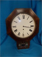 CA 1840'S WALL CLOCK BY JEROME CHAUNCEY