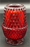 Indiana Ruby Diamond Point Fairy Lamp