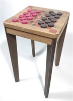 Childs Wooden Painted Game Table w/ Checkers