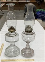 Glass oil lamps-18.75 in, 19 in
