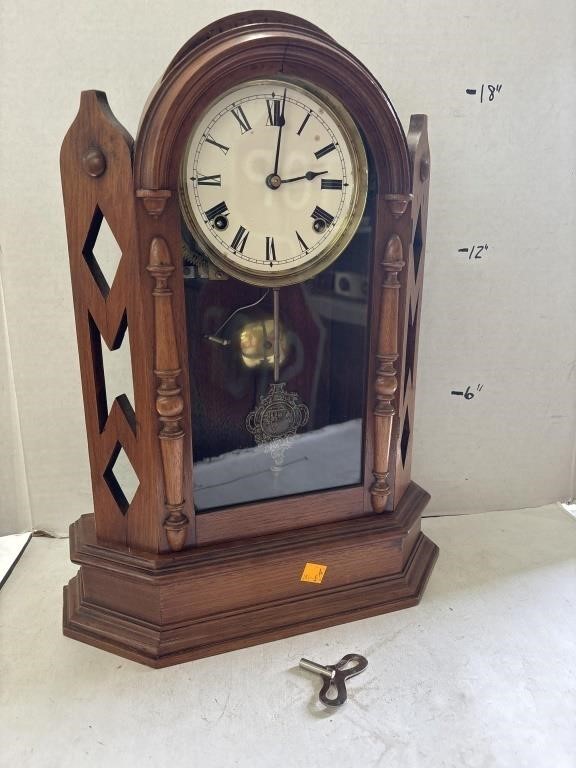 Shelf Clock w/ Key