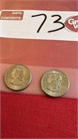 2-1979 Susan B, Anthony liberty one dollar US