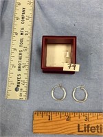 Pair of sterling silver hoop earrings