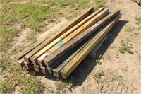 (13) Treated 4"X4"X8Ft Posts