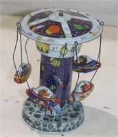 ANTIQUE TIN WIND UP CAROUSEL