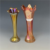 Fenton Marigold & Imperial Smoke Vase Lot