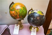 (2) Small Decorative Globes, Appox 12" Tall