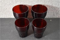 2 Anchor Hocking Ruby Red Glasses