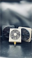 3 Small Portable Fans (Untested)