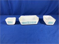 PYREX DISHES - 6 PC AMISH BUTTER PRINT