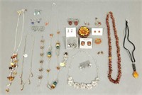 Group of sterling silver jewelry - some with