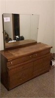 MCM Mirrored Dresser 8 Drawer 19x50x59 in Tall