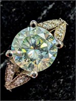 $2680 14K 2.76gMoissanite(2.3ct)Diamond(0.2ct)Ring