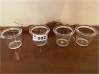 SMALL HANGING GLASS PLANTERS