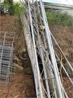 24ft antena w/2 wood posts