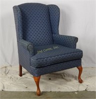 Vintage Queen Anne Wingback Side Chair