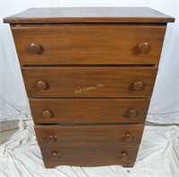 Vintage Wood 30" 4 Drawer Dresser Chest