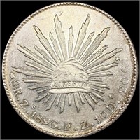 1896 Mexico Silve8 Reales UNCIRCULATED