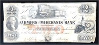 1854 FARMERS AND MERCHANTS BANK OF MEMPHIS $2