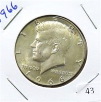 1966 KENNEDY HALF DOLLAR - 40% SILVER