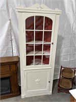 Vintage White Corner Cabinet
