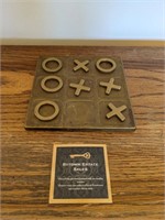 Brass Tic Tac Toe Table Game