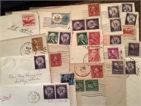 Used postage stamps, early 1900’s, WWII and newer