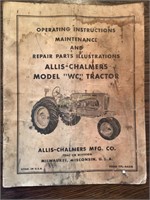 Allis Chalmers Model WC tractor manual
