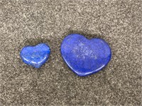 2 Lapis Lazuli Heart - Beautiful Blue