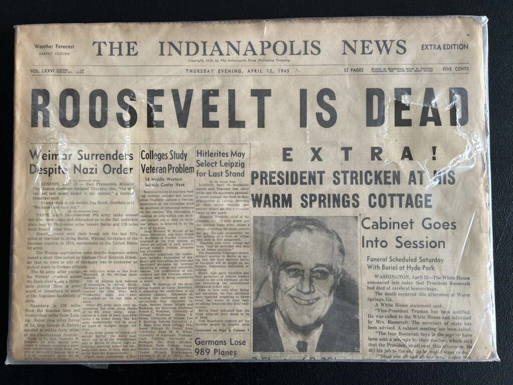 April 12, 1945 The Indianapolis News