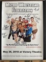Micro Wrestling Federation Signed Poster