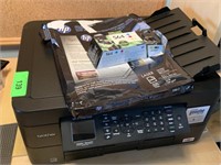 BROTHER ALL IN ONE PRINTER. CONTENTS ON DESK