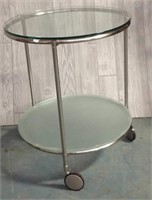 Stainless steel colored table base