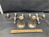 Sterling candle stands