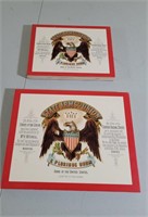 Arms of the United States plaques 10"×8" & 8"×6"