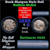 Buffalo Nickel Shotgun Roll in Old Bank Style 'Bel