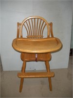 Wooden High Chair  3ft tall