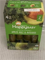 (2x Bid) 4 Pk HappyBaby organic baby food
