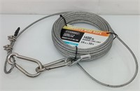 New 50' uncoated wire rope w/2 stainless