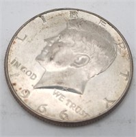 1966 Half Dollar Coin 40%