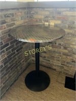 31" Round Chrome Top Bar Table