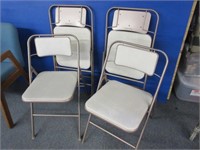 4 vintage samsonite folding chairs