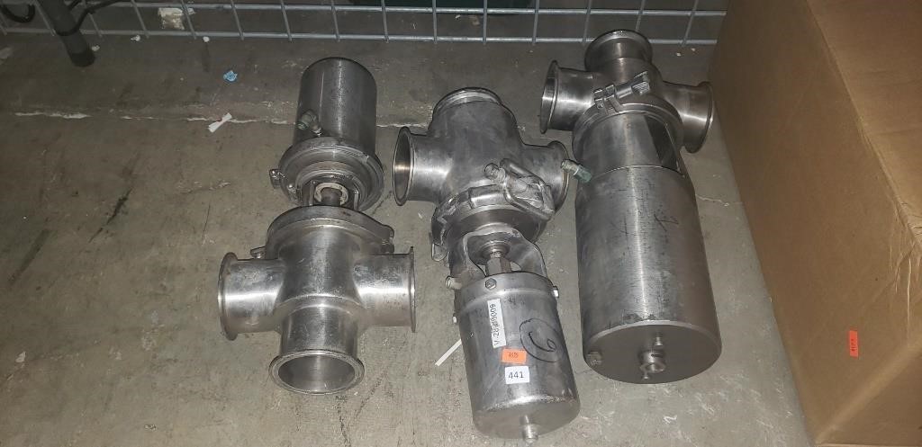 (3) Alpha Laval Tri-Clover Valves