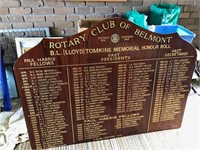 Large Solid Timber Rotary Honour Board