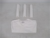 4-Pk Tommy Hilfiger Men's XL V-Neck T-shirt, White