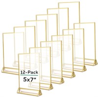 TonGass (12-Pack 5x7 Standard Double-Sided Acrylic