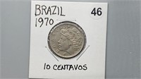 1970 Brazil 10 Centavos gn4046