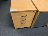7 Timber Mobile 3 Drawer Office Pedestals