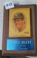 George Brett Baseball Card mounted plaque