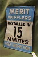 Merit Mufflers Sign Approx 26"x34.25"